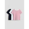 H&m Kids'  3-pack Cotton T-shirts In Multi