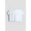 H&m Kids'  3-pack Cotton T-shirts In White