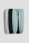 H&m Kids'  3-pack Joggers In Multi