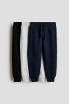 H&m Kids'  3-pack Joggers In Multi