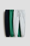 H&m Kids'  3-pack Joggers In Multi