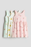 H&m Kids'  3-pack Printed Cotton Dresses In Multi