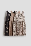 H&m Kids'  3-pack Printed Cotton Dresses In Multi