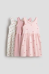 H&m Kids'  3-pack Printed Cotton Dresses In Multi