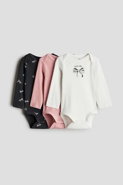 H&m Babies' 3-pack Printed Jersey Bodysuits In Multi