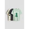 H&m Kids'  3-pack Printed T-shirts In Multi