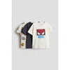 H&m Kids'  3-pack Printed T-shirts In Multi