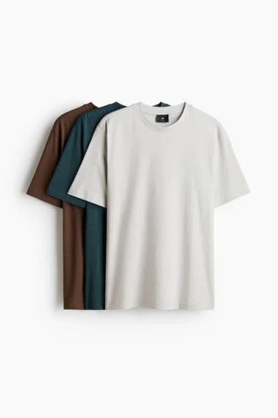 H&m 3-pack Regular Fit T-shirts In Multi