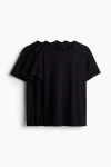 H&m 3-pack Regular Fit T-shirts In Black