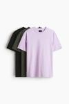 H&m 3-pack Regular Fit T-shirts In Multi