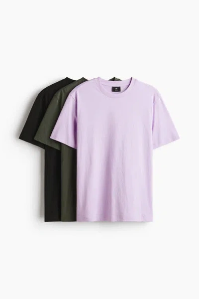 H&m 3-pack Regular Fit T-shirts In Multi