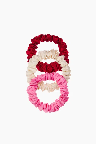 H&m 3-pack Silk Scrunchies In Multi