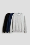 H&m 3-pack Sweatshirts In Multi