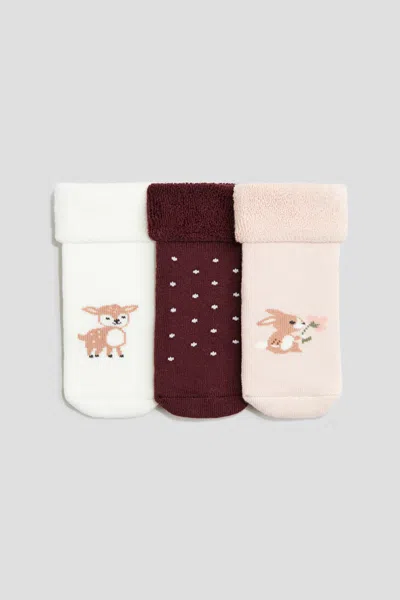 H&m Babies' 3-pack Terry Socks In Neutral