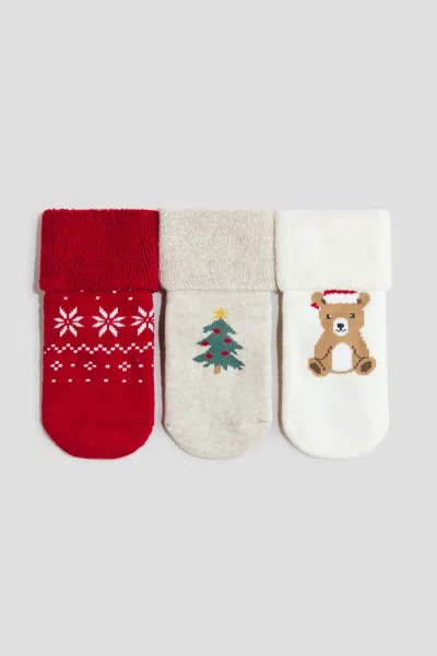 H&m Babies' 3-pack Terry Socks In Multi