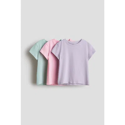 H&m Kids'  3-pack T-shirts In Multi