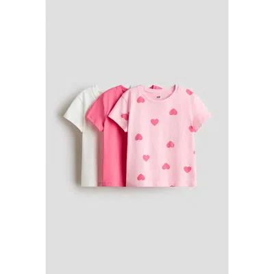 H&m Kids'  3-pack T-shirts In Multi