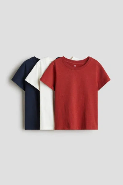 H&m Kids'  3-pack T-shirts In Multi
