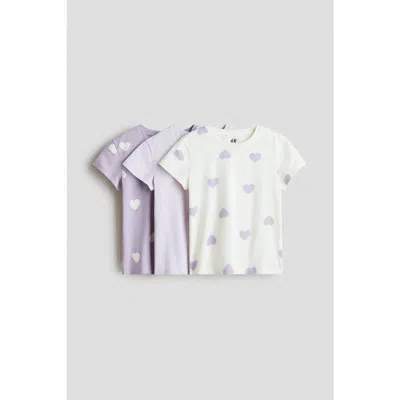 H&m Kids'  3-pack T-shirts In Multi