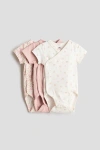 H&m Babies'  3-pack Wrapover Bodysuits In Multi