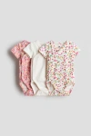 H&m Babies'  3-pack Wrapover Bodysuits In Multi