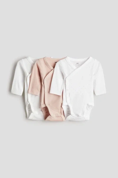 H&m Babies'  3-pack Wrapover Bodysuits In Multi