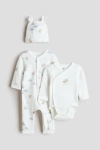 H&m 3-piece Cotton Set In Multi