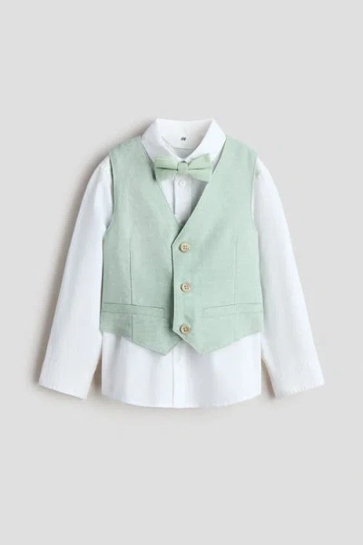 H&m Kids'  3-piece Dressy Set In Green
