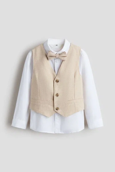 H&m Kids'  3-piece Dressy Set In White