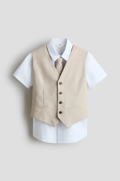 H&m Kids'  3-piece Dressy Set In White