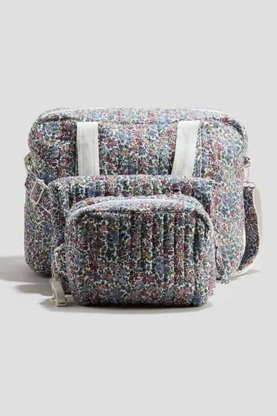 H&m Babies' 3-piece Padded Diaper Bag Set In Blue