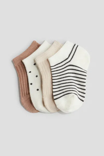 H&m Babies' 4-pack Ankle Socks In Multi