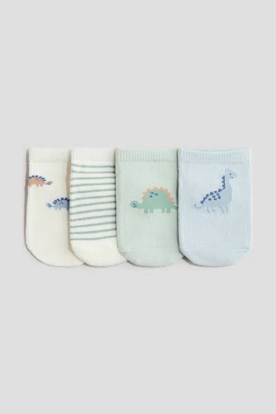 H&m Babies' 4-pack Ankle Socks In Multi