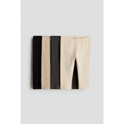 H&m Babies'  4-pack Cotton Jersey Leggings In Multi