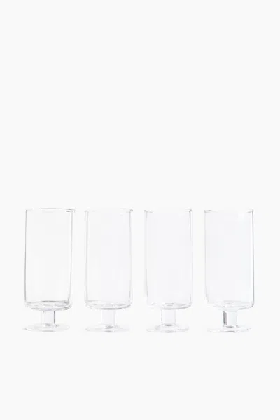 H&m 4-pack Mouth-blown Highball Glasses In Transparent