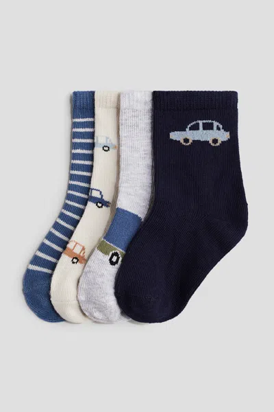 H&m 4-pack Socks In Blue