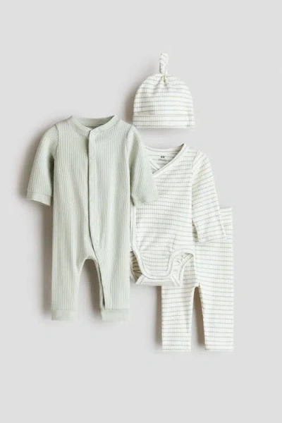 H&m Babies'  4-piece Cotton Set In Multi