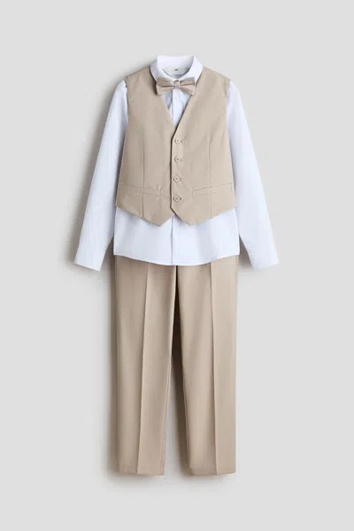 H&m Kids' 4-piece Dressy Set In White