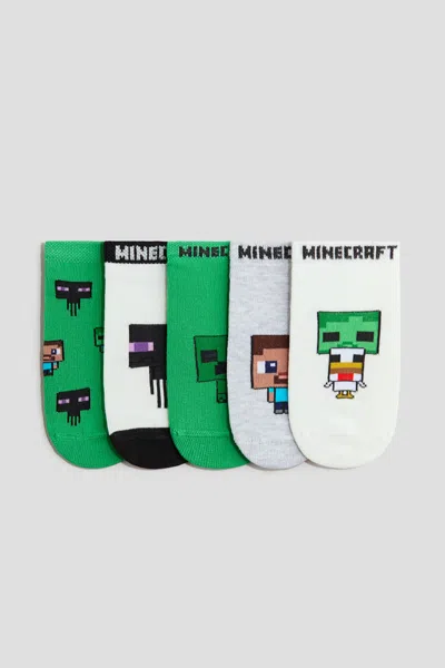 H&m Kids' 5-pack Ankle Socks In Multi