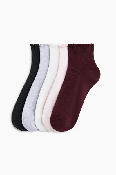 H&m 5-pack Ankle Socks In Multi