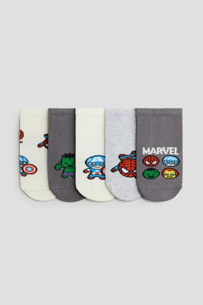 H&m Kids' 5-pack Ankle Socks In Multi