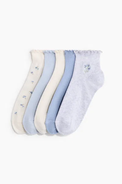 H&m 5-pack Ankle Socks In Gray