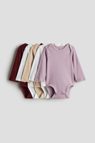 H&m Babies'  5-pack Bodysuits In Multi