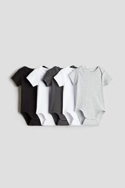 H&m Babies' 5-pack Cotton Bodysuits In Multi