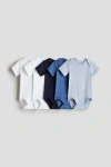 H&m 5-pack Cotton Bodysuits In Multi