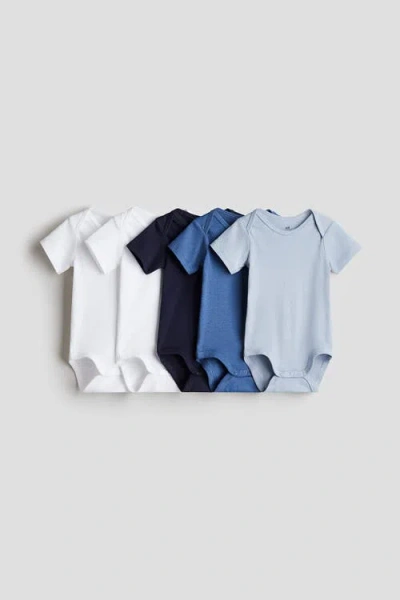 H&m Babies'  5-pack Cotton Bodysuits In Multi