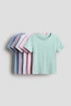 H&m Kids'  5-pack Cotton T-shirts In Multi
