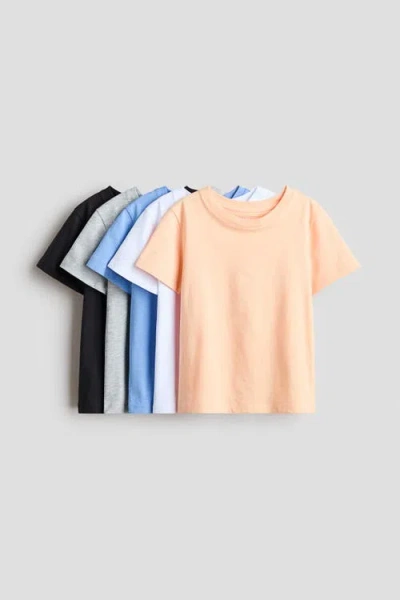 H&m Kids'  5-pack Cotton T-shirts In Multi