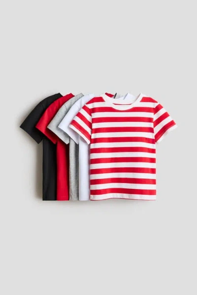 H&m Kids'  5-pack Cotton T-shirts In Multi