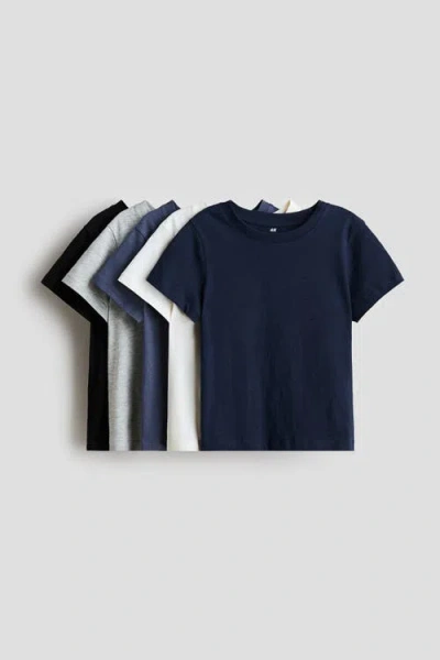 H&m Kids'  5-pack Cotton T-shirts In Multi